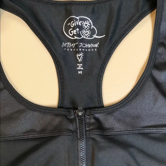 Betsey Johnson zip front tank top sz medium - Picture 2 of 4
